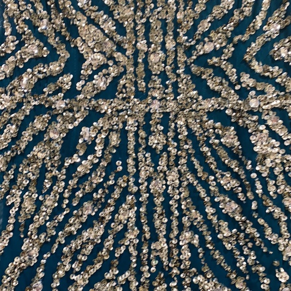 Adrianna Papell short teal embellished dress - Picture 7 of 8